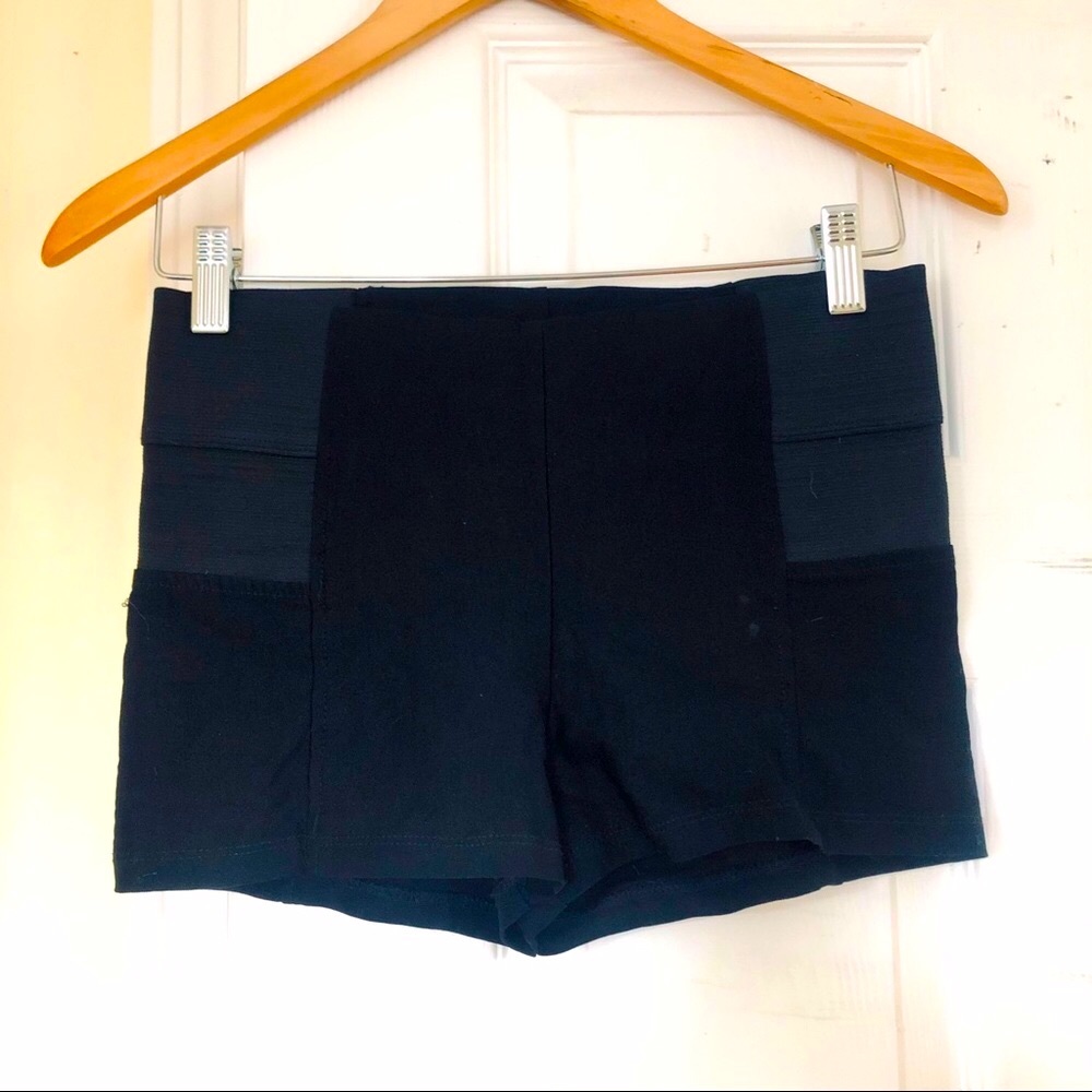 Black high waisted shorts by love culture